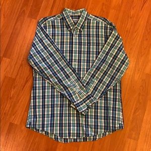 100% cotton long sleeve button down shirt